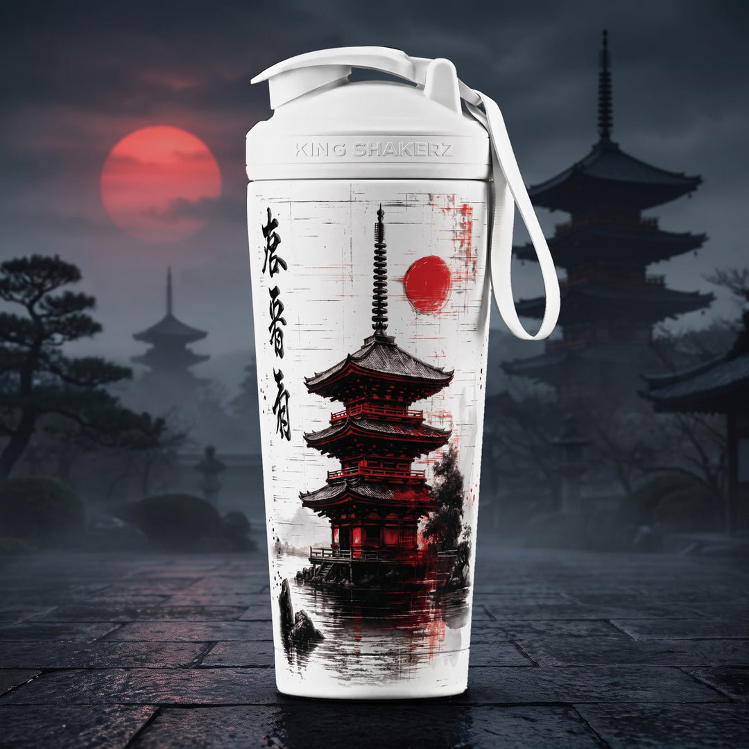 KING SHAKER® KYOJO – weißer Edelstahl-Shaker mit Farbdruck, Szene