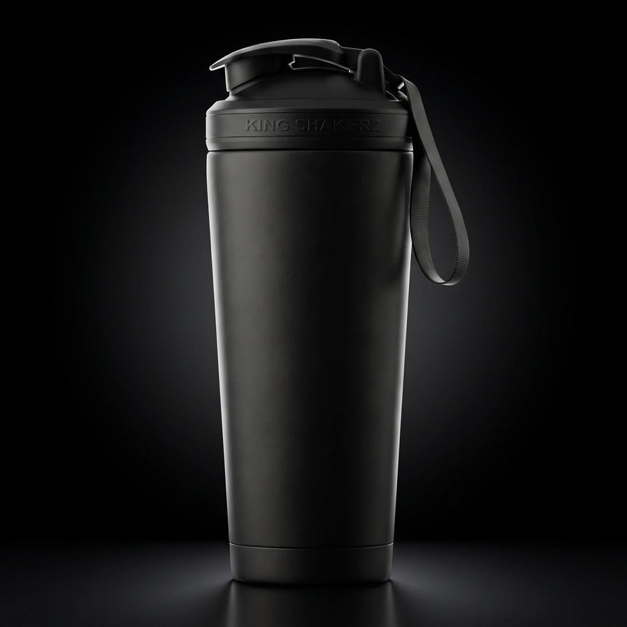 KING SHAKER® Edelstahl-Shaker V1 in Schwarz, Vorderansicht